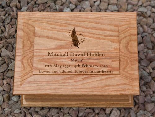 Ecomony Oak Caskets - With or Without Plaque | The Sign Maker Shop