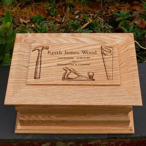 Ecomony Oak Caskets - With or Without Plaque | The Sign Maker Shop
