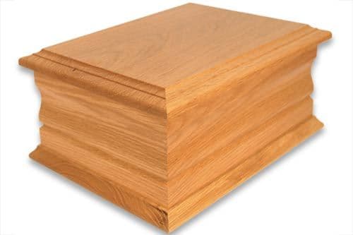 Oak Casket - Plain, Lasered, With Plaque | The Sign Maker Shop