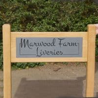 Solid Oak Entrance Signs with Engraved Insert| The Sign Maker Shop