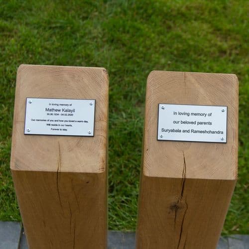 Green Oak Plinths for Mounting Plaques | The Sign Maker Shop