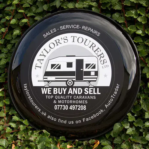 Spare Wheel Covers - Text & full colour logo |  The Sign Maker Shop