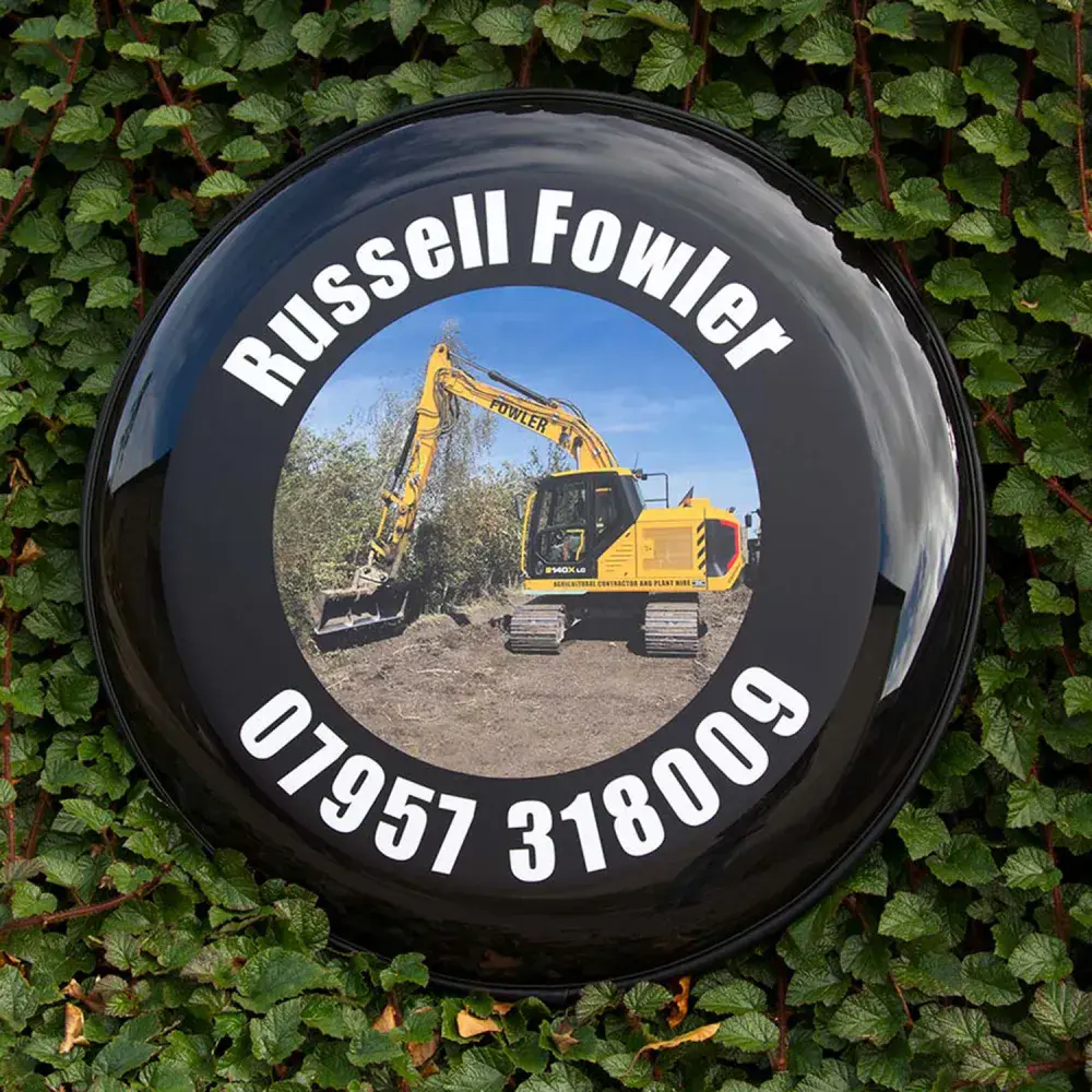 Spare Wheel Covers - Cut vinyl text with full colour logo