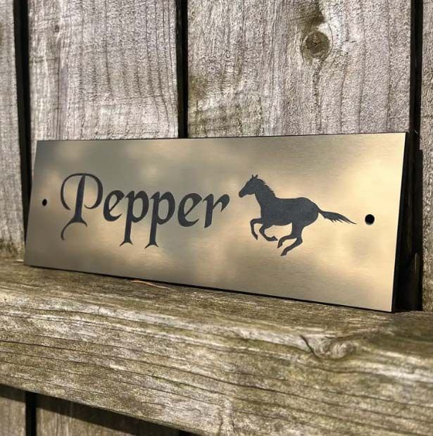 Special Offer - Engraved Acrylic Laminate Stable Name Plates
