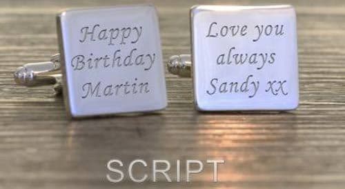 Square Any Message Cufflinks | The Sign Maker Shop
