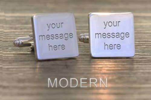 Square Any Message Cufflinks | The Sign Maker Shop