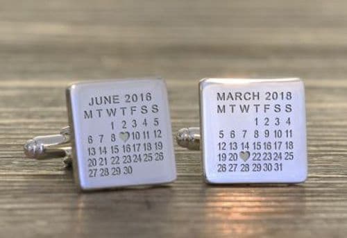 Square Calendars Cufflinks