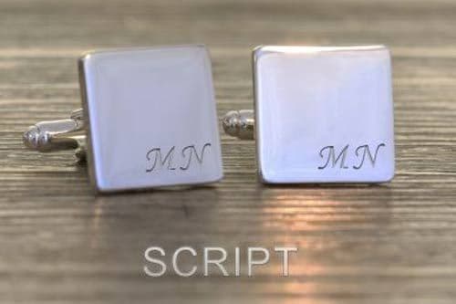 Square Small Initial Cufflinks | The Sign Maker Shop
