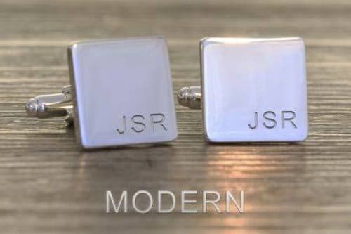 Square Small Initial Cufflinks