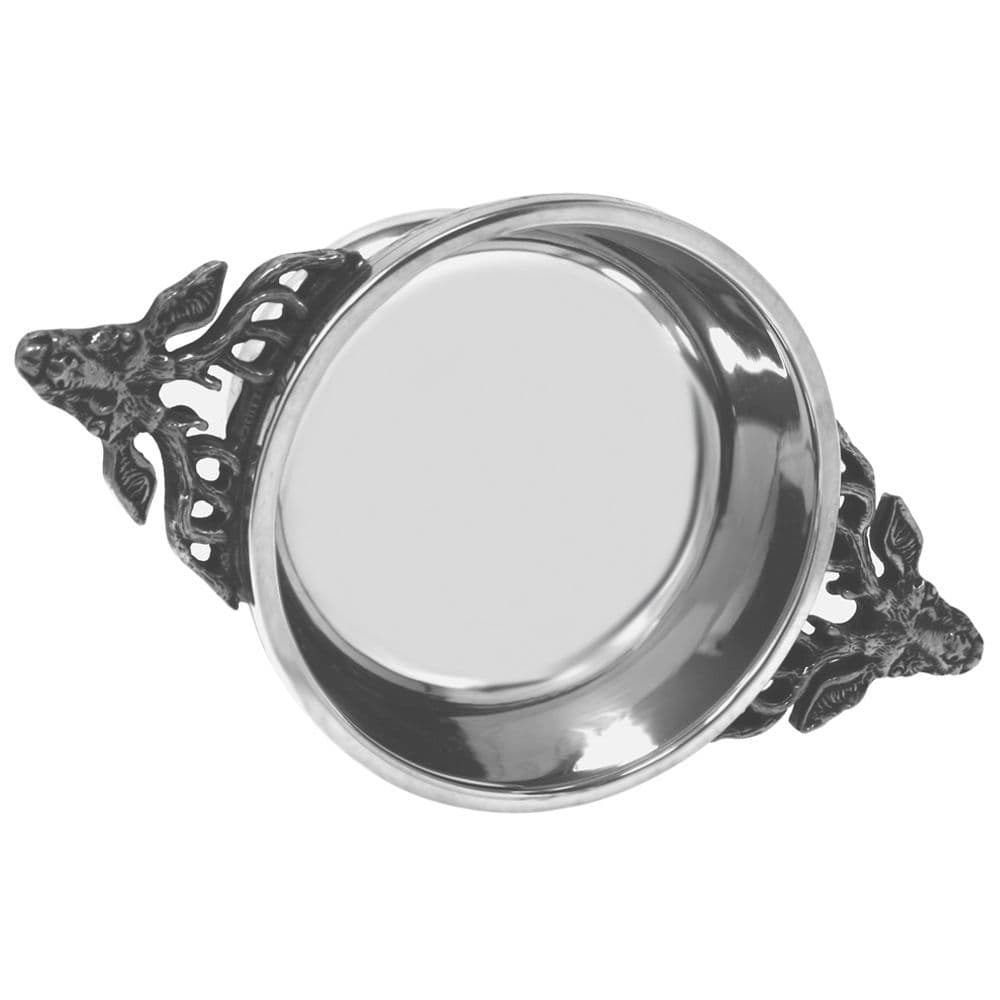 Stag Handles Design Pewter Quaich Bowls