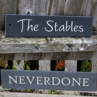 Standard Slate House Signs 100mm high | The Sign Maker Shop