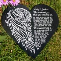 Stone-Like Corian Heart memorials - 12mm thick| The Sign Maker Shop
