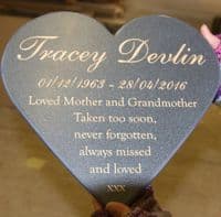 Stone-Like Corian Heart memorials - 12mm thick| The Sign Maker Shop