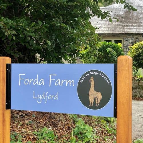 Simple Good Value Entrance Signs on Posts | The Sign Maker Shop