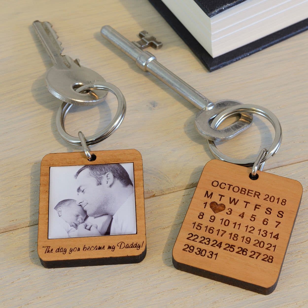 Personalised "The Day You Became My Daddy" Heart Keepsake – Custom New Dad Gift By The Wood Look