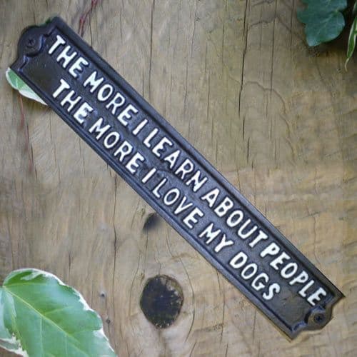 The More I Learn About People....