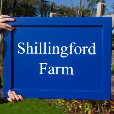 Traditional Framed Signs with Painted Lettering