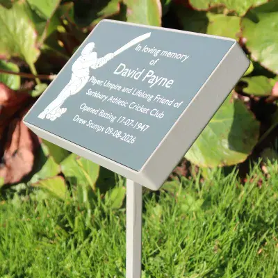 Tricoya Memorial Plaque in Plaque Holder