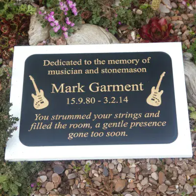 Two Tone Engraved Corian Plaques and Memorials