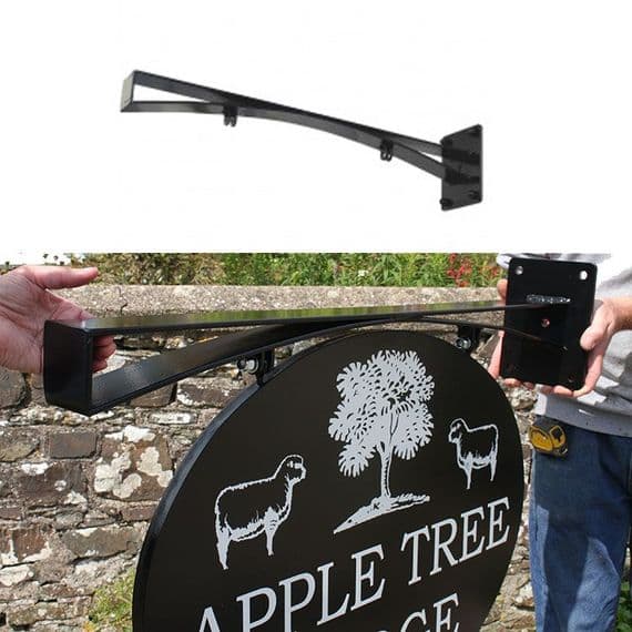 Modern Flat-Bar Sign Bracket – 87cm | The Sign Maker Shop