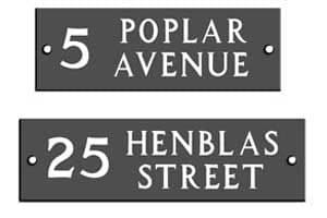 V-Cut Slate Address Plate - 100mm High