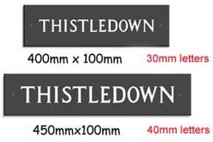 V-Cut Slate Sign - 1 line of text - 100mm High