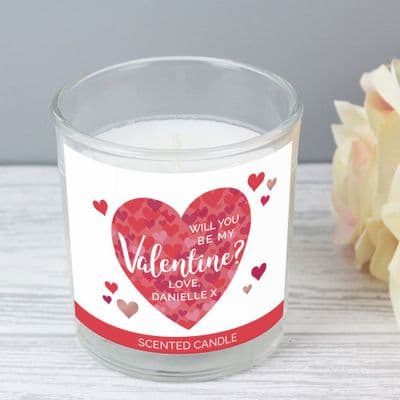 Valentine's Day Candle in a Jar -  Confetti Hearts