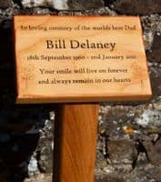 Very Durable Douglas Fir Memorial Plaque | The Sign Maker Shop