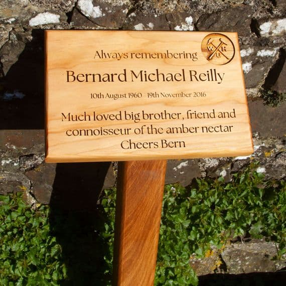 Very Durable Douglas Fir Memorial Plaque | The Sign Maker Shop