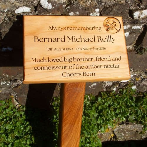 Very Durable Douglas Fir Memorial Plaque | The Sign Maker Shop