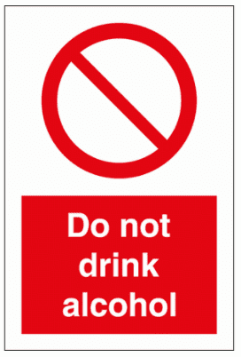 Water Safety Sign - Do Not Drink Alcohol (8644)