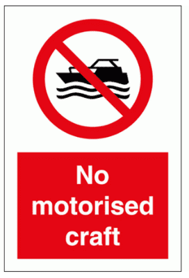 Water Safety Sign - No Motorised Craft (8629)