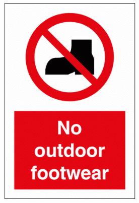 No Outdoor Footwear Sign - 8632| The Sign Maker