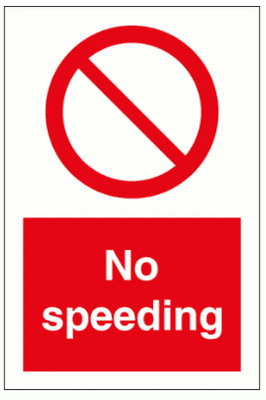 Water Safety Sign - No Speeding (8642)