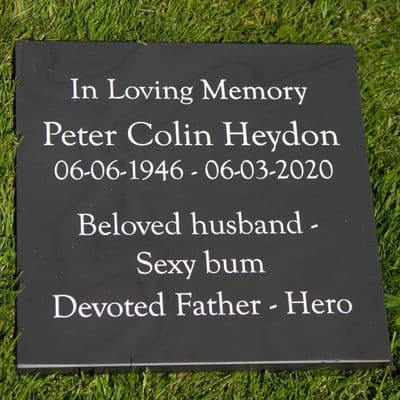 Welsh Blue Slate Memorials - 20mm thick - Premium Quality