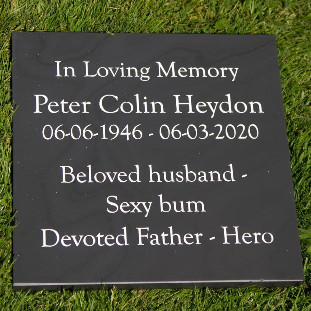 Welsh Blue Slate Memorials - 20mm thick - Premium Quality