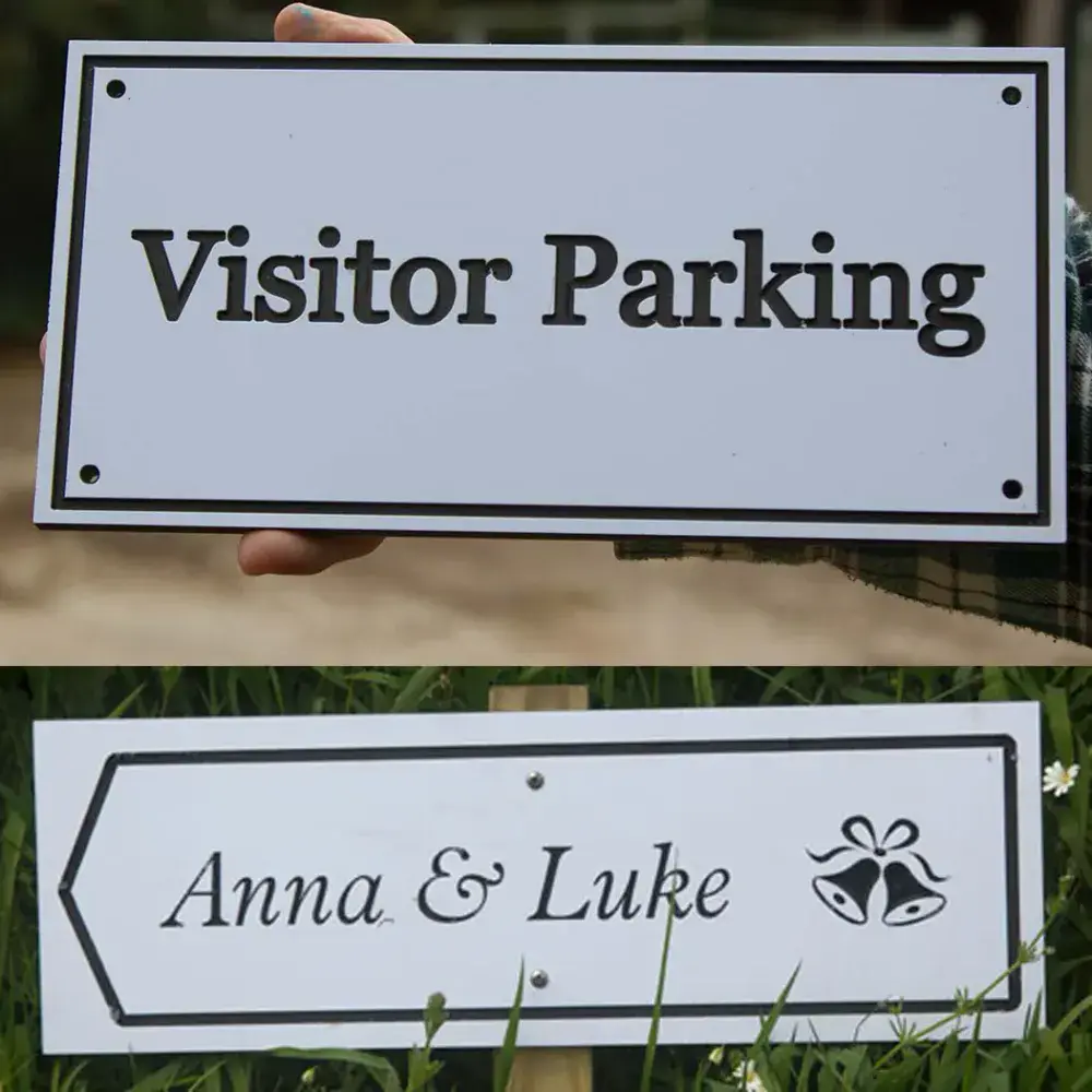 White Engraved 10mm PVC