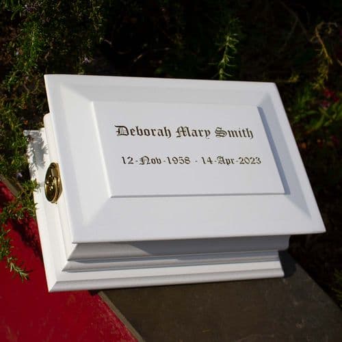 White Oak Casket - Plain or with Plaque | The Sign Maker Shop