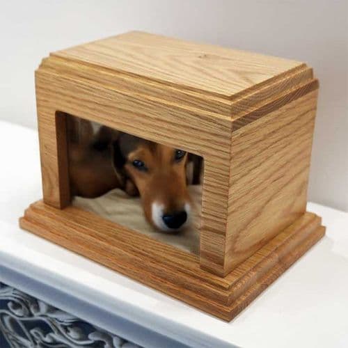 Wooden Ashes Casket with Photo Slot | The Sign Maker Shop
