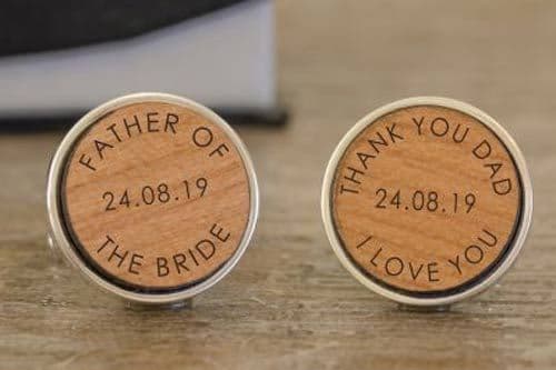 Wooden Cufflinks - Father of