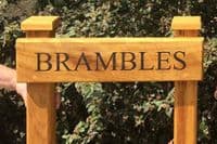 Solid Hardwood Entrance Signs with Posts | The Sign Maker Shop