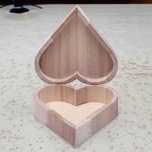 Wooden Heart Shaped Trinket Box   | The Sign Maker Shop