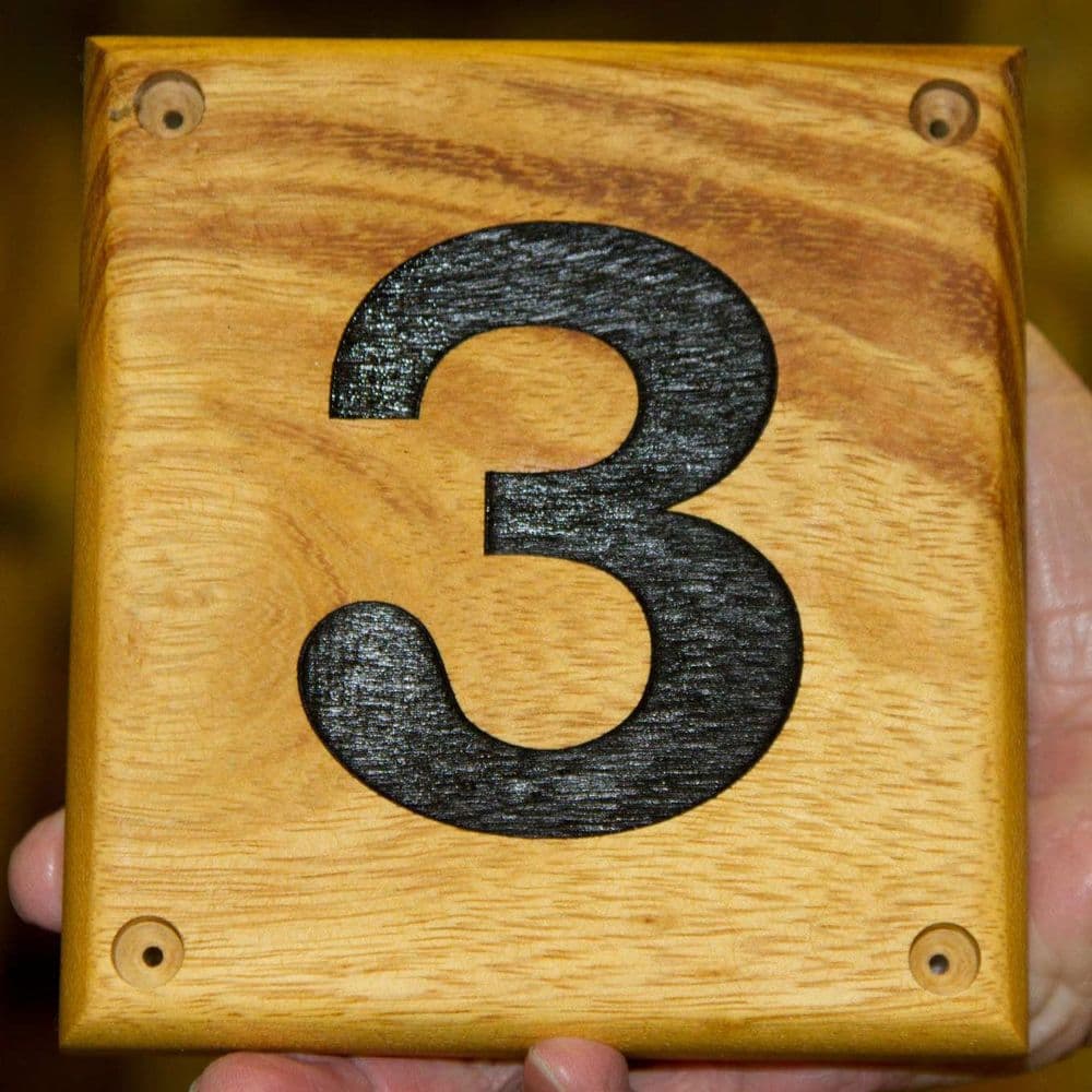 Wooden House Number Signs