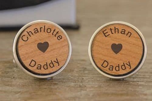 Wooden Love Daddy! Cufflinks