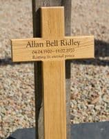 Wooden Memorial Crosses with Text Engraved  | The Sign Maker Shop
