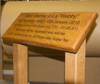 Wooden Memorial Tablet on Posts  | The Sign Maker Shop