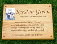 Wooden Memorial Plaque with Photo   | The Sign Maker Shop