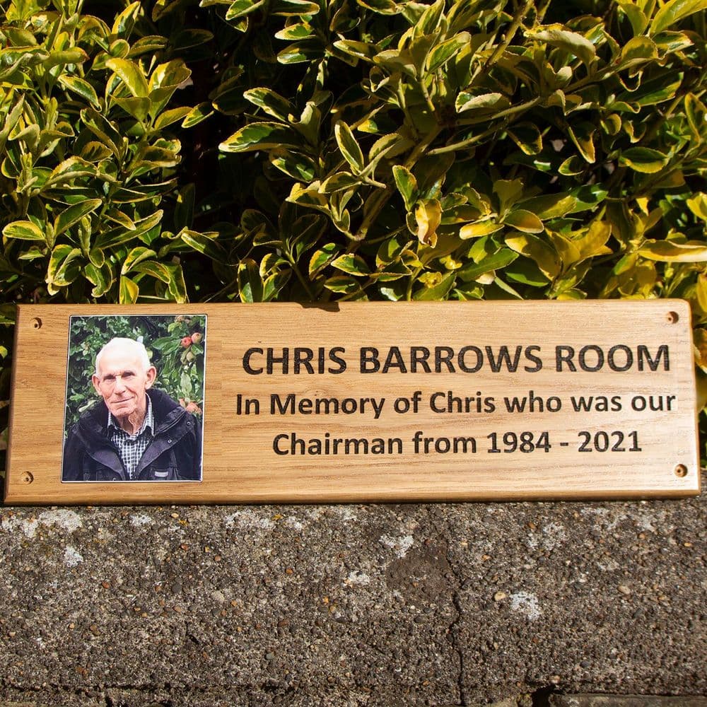 Wooden Memorial with Photo