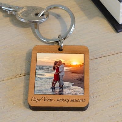 Wooden Photo Keyring