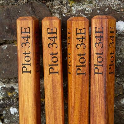 Wooden Plot Markers - 600x45x45mm Iroko